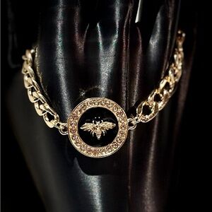 Gold Bee Charm Bracelet